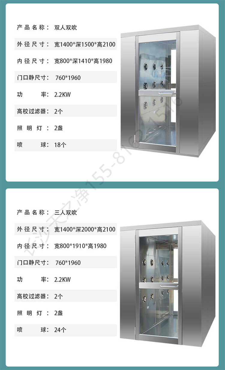 長沙天之凈不銹鋼風淋室生產(chǎn)-產(chǎn)品參數(shù)2