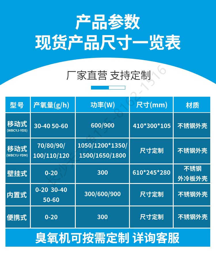 長沙天之凈臭氧發(fā)生器設(shè)備-尺寸參數(shù)表