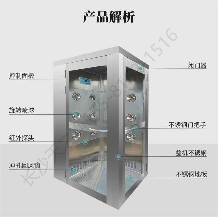 長沙天之凈智能轉(zhuǎn)角風(fēng)淋室-結(jié)構(gòu)